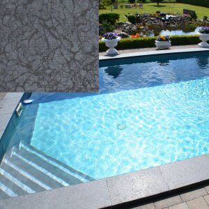 Elbtal Elbe Pool Surface SBGD 160 bedruckt 1,6 mm 1,65m x 25m 41,25 m²  Rolle black peral