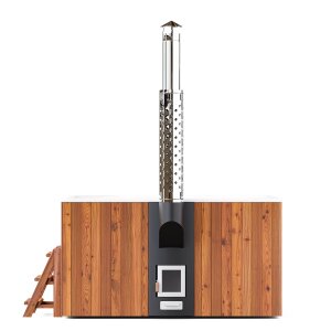 Badefass mit Außenofen für den Außenbereich Hottub Elite Quattro 200