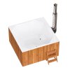 Badefass mit Außenofen für den Außenbereich Hottub Elite Quattro 200