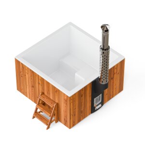 Badefass mit Ofenheizung für den Außenbereich Hottub Elite Quattro 180