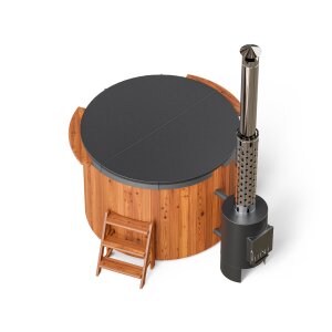Badefass mit externer Ofenheizung für den Außenbereich Hottub Comfort 160