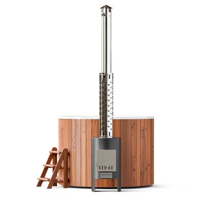 Badefass mit externer Ofenheizung für den Außenbereich Hottub Comfort 195