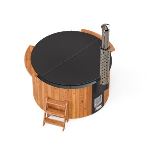 Badefass mit interner Ofenheizug für den Außenbereich Hottub Elite 180