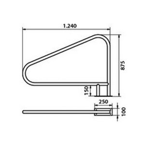 REKU Handlauf Universal Oberteil, V4A poliert