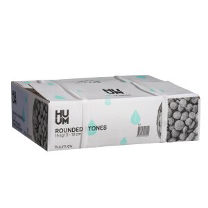 HUUM Runde Saunasteine aus Olivin-Diabas 3-5 cm 15 kg Karton