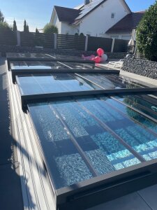 Poolüberdachung Flach Alukov PARADE LOW