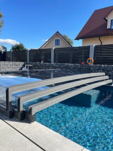 Poolüberdachung Flach Alukov PARADE LOW
