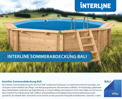 Interline Sommer Abdeckplane für Bali Holzpools Achteck d 530 cm