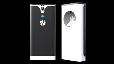 Liderpool Harmony elektrische Oberflur-Aufrollvorrichtung Weiss-Anthrazit