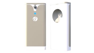 Liderpool Harmony elektrische Oberflur-Aufrollvorrichtung Weiss-Beige