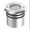 Wibre Bank/ Bodeneinbau-Scheinwerfer/Orientierungsleuchte mit POW-LED planebene Blende homogen diffus 1 POW-LED neutral white 4.500K total 2 W (125 lm) 350 mA <40&deg;C homogen diffus UW, 2x0,5 qmm