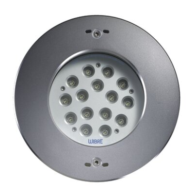 Wibre Schwimmbad-Scheinwerfer Standard Schutzart IP68 V4A-Edelstahl 15 POW-LED 3225 lm 4500K neutral white total 42 W 120&deg; flood UW, 2x2,5 qmm