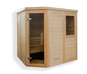Saunatop Sauna Eifel Rubin 5 Blockbohlensauna 5-Eck...