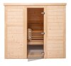 Saunatop Sauna Eifel Rubin 6 Blockbohlensauna 4-Eck 205x197x205 cm