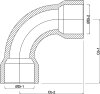 PVC Bogen 90&deg; Premium Spritzguss Klebemuffe &Oslash; 63 mm 16 bar