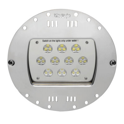 LED-Unterwasserscheinwerfer VitaLight&reg; 28/4 POWER LED 3.0, &Oslash;230mm, Bodeneinbau, Rotguss, 6.000K
