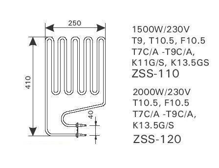 Harvia Heizstab 2000W ZSS-120 f. Senator
