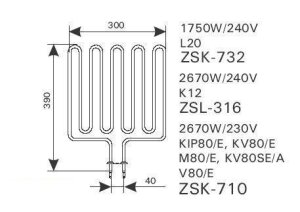 Harvia Heizstab 1750W ZSK-732 f. Profi L20