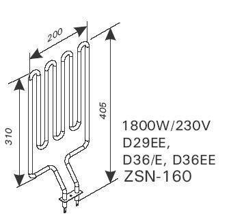 Harvia Heizstab 1800W ZSN-160 f. Delta D36