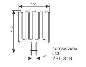 Harvia Heizstab 3000W ZSL-318  f. Profi L33