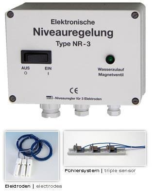 OSF Elektronische Niveauregelung NR-3 mit Störmeldung für 3-fach Fühlersystem Mit gedämpften Magnetventil G 1/2?, 230 V