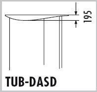 TUB-DASD R Hartschaum-Deckenelement ASIA für TUB-SD rechtsdrehend