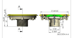 Astral Bodeneinlaufdüse weiß für...