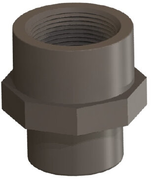 Solar Ripp PVC Adapter 50 aussen auf 1 1/2" Innengewinde Solar Ripp