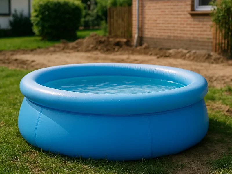 Quickup Pool aufgestellt im Garten
