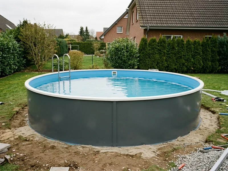 Stahlwand-Becken, verzinkter Mantel