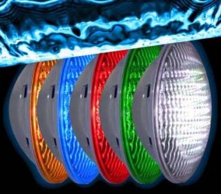 RGB (mehrfarbig) 12 V AC mit Edelstahl Blende