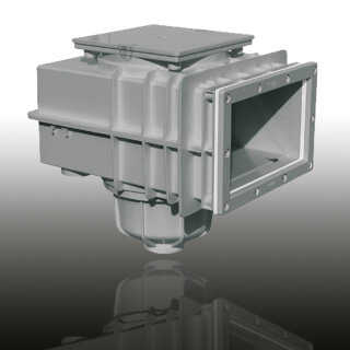 Edelgrau Flansch ABS Kunststoff