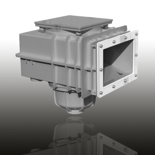 Edelgrau Flansch ABS Edelstahl V4A