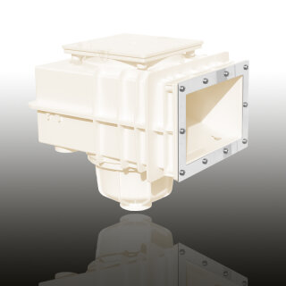 Cremeweiß Flansch ABS Edelstahl V4A