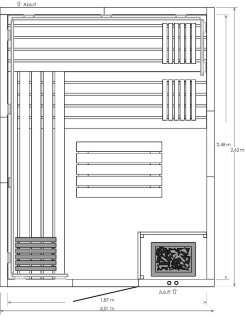 2,34 x 2,17 x 2,00 m (B x T x H)