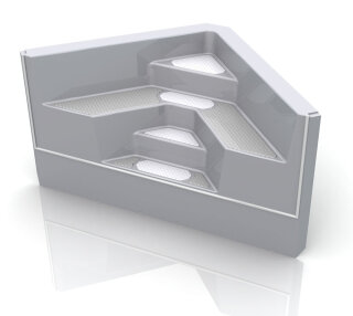 Ecktreppe Ravenna 2,00 x 2,00 m breit