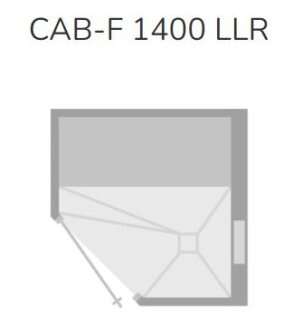 Tür DIN links / Sitzbank links der Tür / Installationswand rechts der Tür (L.LR)
