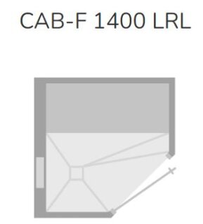 Tür DIN links / Sitzbank rechts der Tür / Installationswand links der Tür (L.RL)