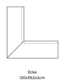 Ecke 120 x 39,5 x 2 cm