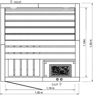 Eifel Mini Classik 1,30 x 1,30 x 2,00 m (B x T x H)
