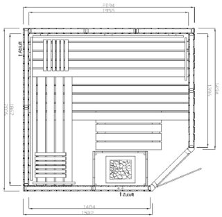 Eifel 18 Classic 2,10 x 2,01 x 2,00 m (B x T x H) Eckeinstieg
