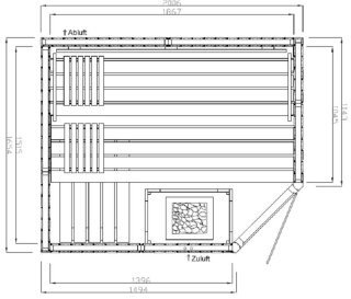 Eifel 14 Exklusiv 2,01 x 1,65 x 2,00 m (B x T x H) Eckeinstieg