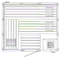 2,34 x 1,99 x 2,025 m mit Dachkranz (B x T x H)
