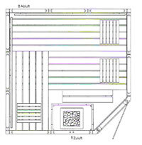 1,99 x 1,99 x 2,025 m 5-Eck mit Dachkranz (B x T x H)