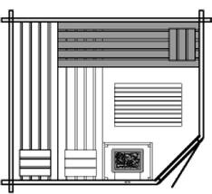 Karat 249 x 214 x 2025 cm (B x T x H) Innenmaß 222 x 187 cm (5-Eck) Eckeinstieg