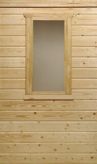 Blockbohlenfenster Glasmass 420 mm x 920 mm ESG 4 mm