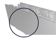 Ocean Brick Schalstein – integrierte Auskerbungen, teilbar alle 250 mm