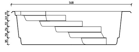 Längsschnitt Treppenseite