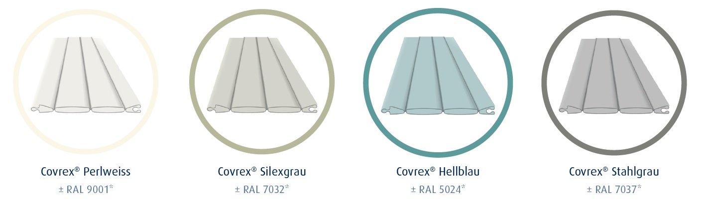 Farben der Covrex Poolabdeckung