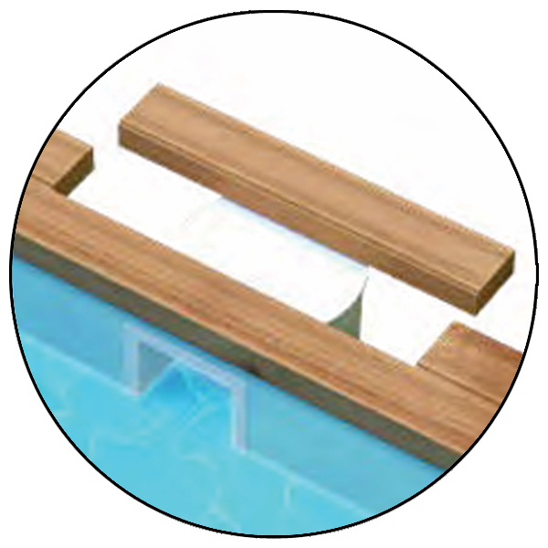 Abnehmbares Skimmerregal Holzpool Bali